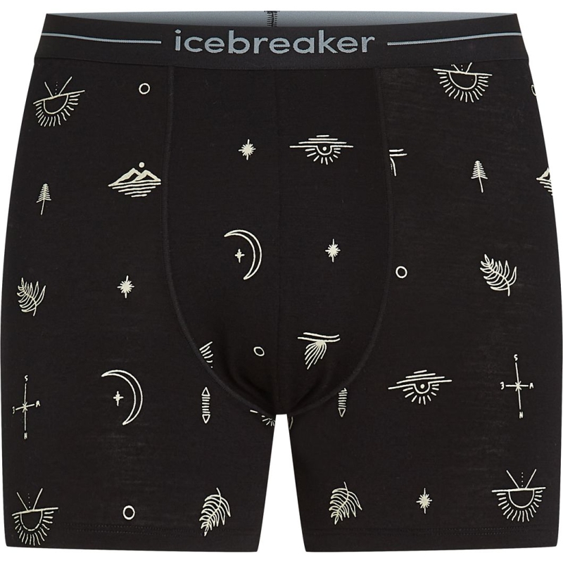 Icebreaker Mer 150 Anatomica Boxers Explore More Black/AOP