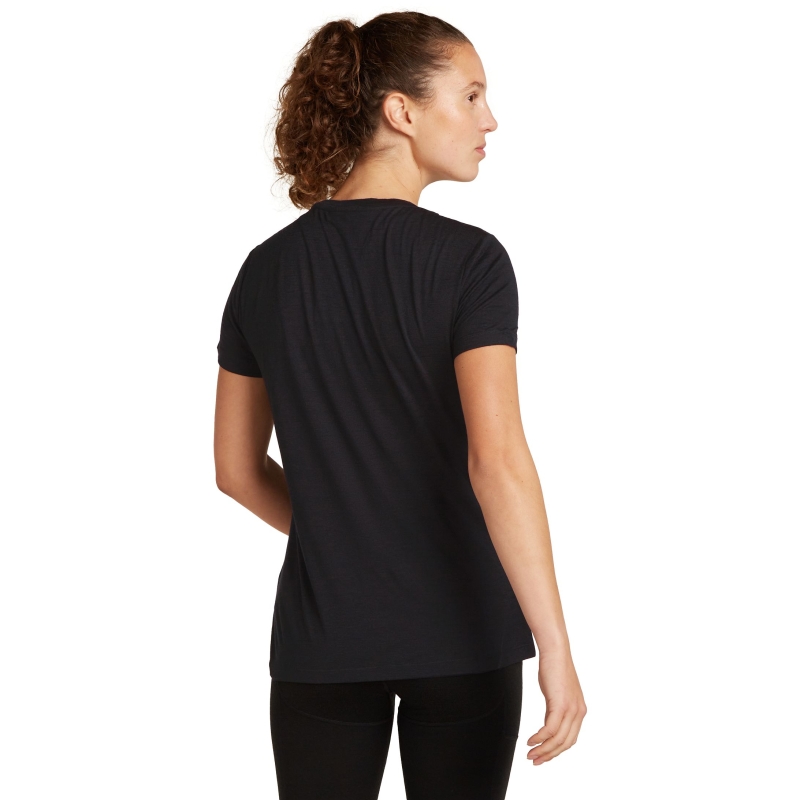 Icebreaker Mer 150 Tech Lite SS Scoop T IB Wordmar Women's Black