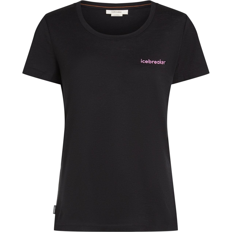 Icebreaker Mer 150 Tech Lite SS Scoop T IB Wordmar Women's Black