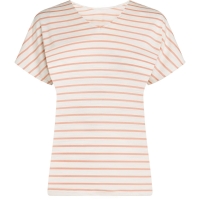 Icebreaker Mer Drayden Reversible SS Top Stripe Women's Ecru/Hthr/Desert Sand
