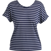 Icebreaker Mer Drayden Reversible SS Top Stripe Women's Midnight Navy/Snow