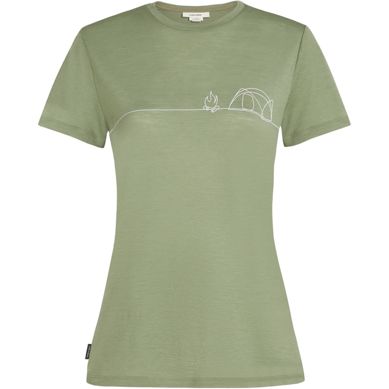 Icebreaker Mer 150 Tech Lite SS Tee Single Line C Women's Lichen