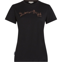 Icebreaker Mer 150 Tech Lite SS Tee Airbourne Squ Women's Black