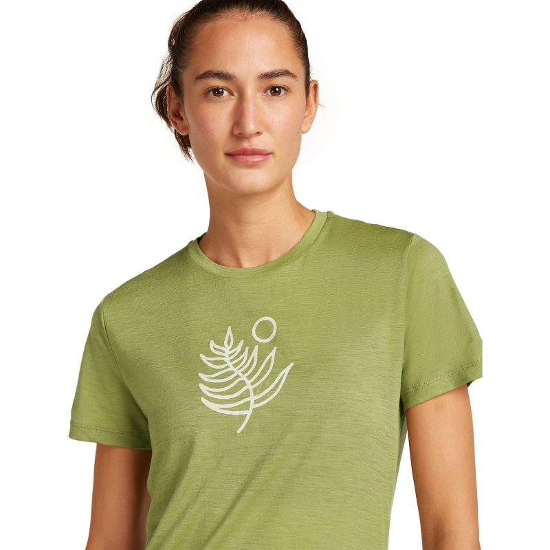 Icebreaker Mer 150 Tech Lite SS Tee Fresh Fern Women's Olive