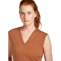 Icebreaker Mer 200 Granary Sleeveless V Neck Dres Women's Dusty Clay