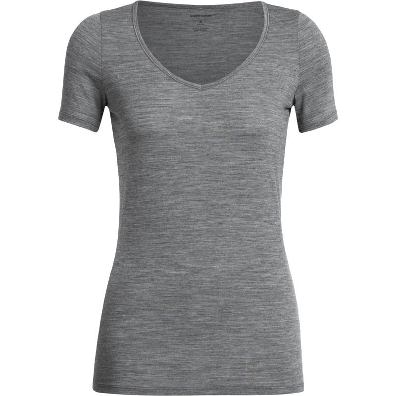 Icebreaker Siren SS Sweetheart Women's Gristone Hthr