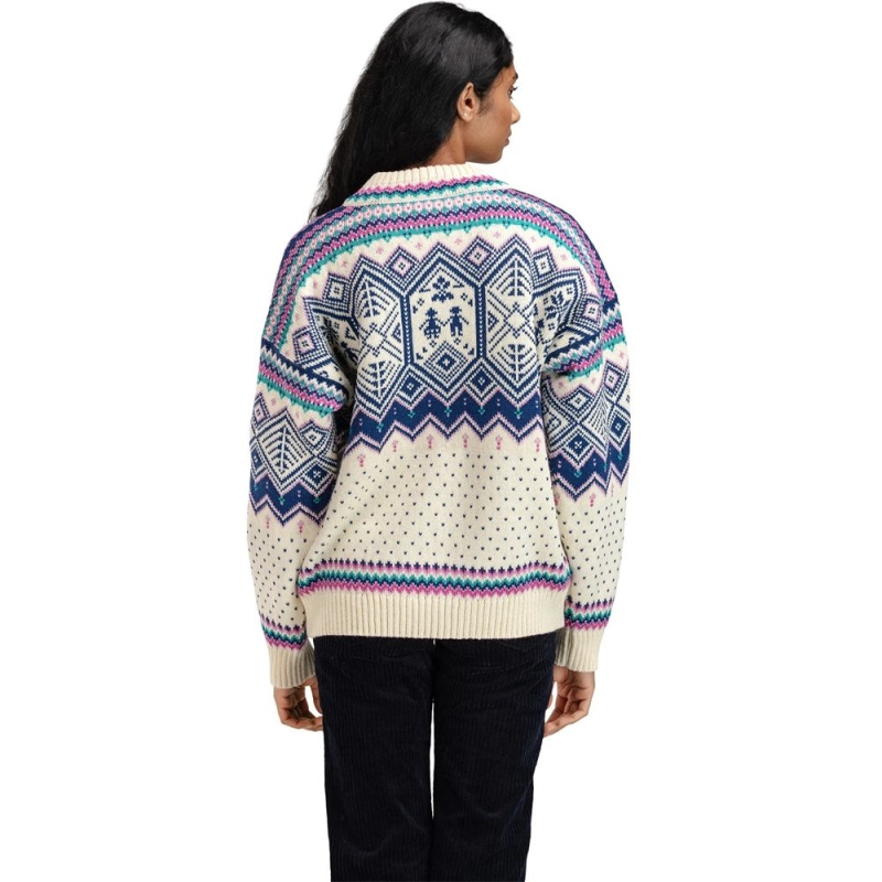 Dale VM Trondheim Sweater Women's Offwhite  Indigo  Orchid