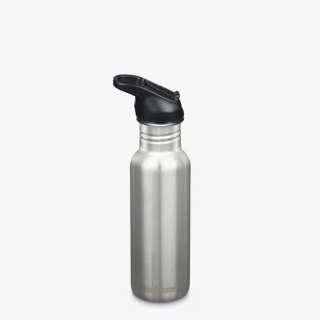Klean Kanteen Drinkfles Classic Narrow met flip/sportdop, 532ml Brushed Stainless