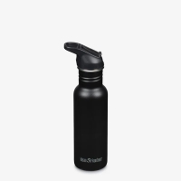 Klean Kanteen Drinkfles Classic Narrow met flip/sportdop, 532ml Black