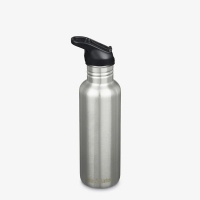 Klean Kanteen Drinkfles Classic met flip/sportdop, 800ml Brushed Stainless