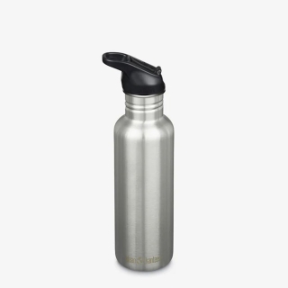 Klean Kanteen Drinkfles Classic met flip/sportdop, 800ml Brushed Stainless