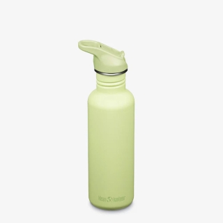 Klean Kanteen Drinkfles Classic met flip/sportdop, 800ml Shadow Lime
