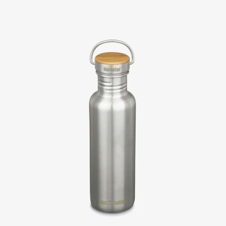 Klean Kanteen Drinkfles Reflect met bamboedop, 800ml Brushed Stainless