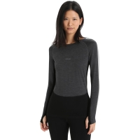 Icebreaker ZoneKnit 200 LS Crewe Women's Jet Hthr/Blk/Metro H/CB