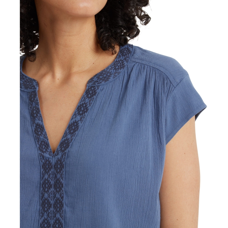 Sherpa Hara Cap Sleeve Top Women's Seaport Blue