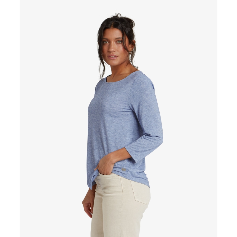 Sherpa Asha 3/4 Sleeve Top Women's Seaport Blue