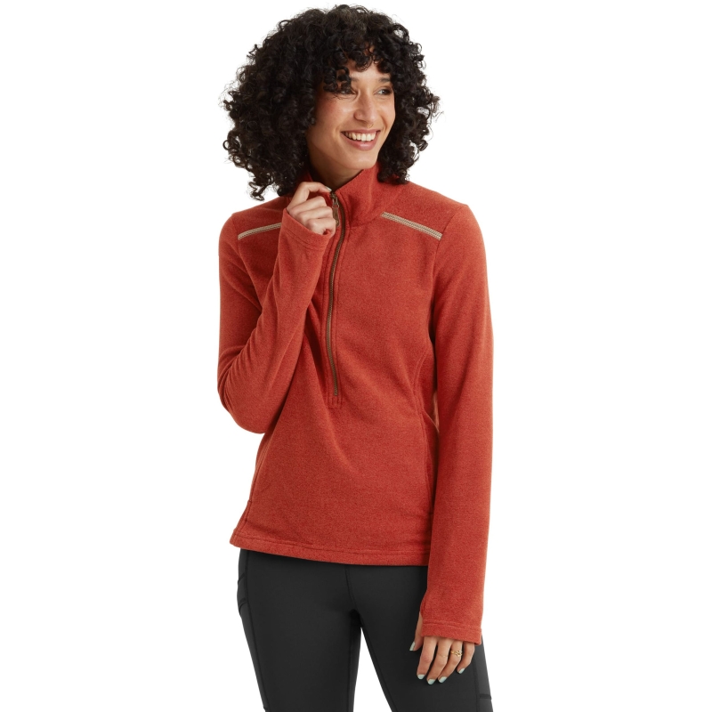 Sherpa Rolpa Eco Pullover Zip Women's Rust