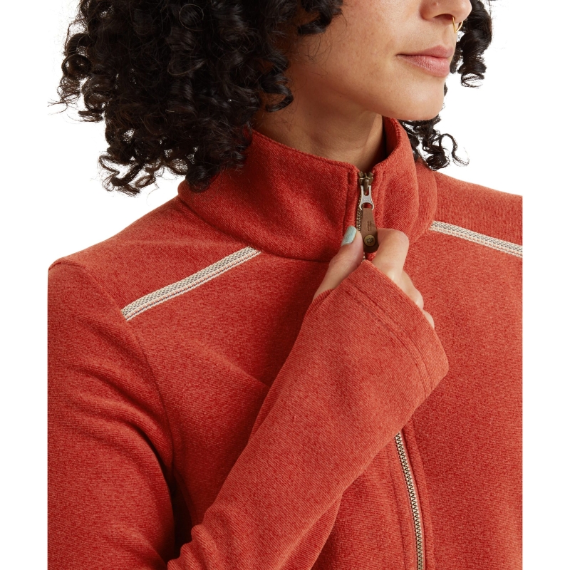 Sherpa Rolpa Eco Pullover Zip Women's Rust