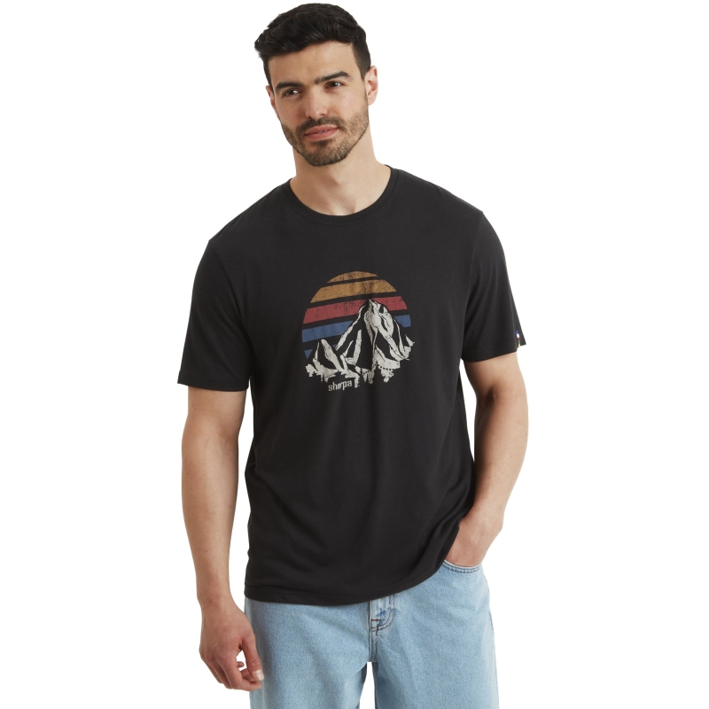 Sherpa Bali Retro Sunset Tee Black