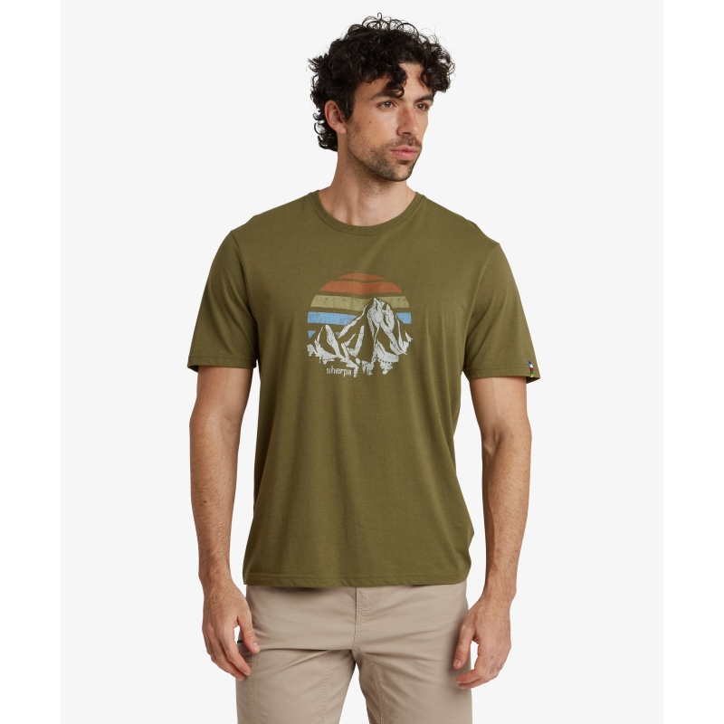 Sherpa Bali Retro Sunset Tee Moss