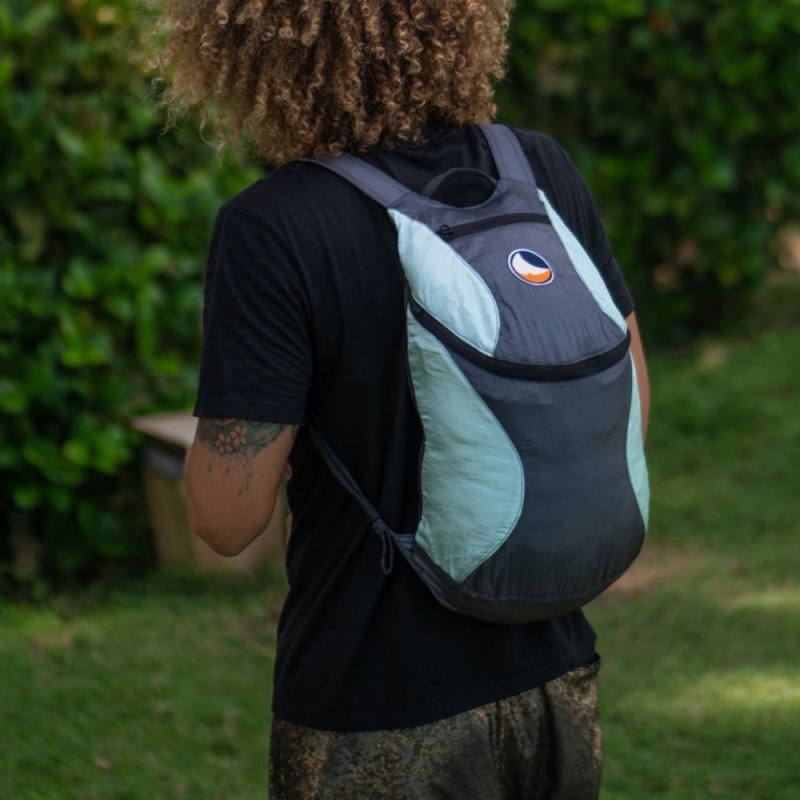 Ticket to the Moon Mini Backpack Dark Gray / Mint