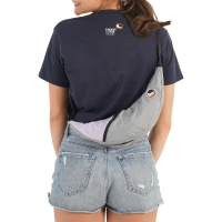 Ticket to the Moon Upcycled Sling Bag Light Grey / Light Purple