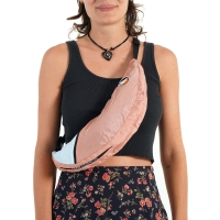 Ticket to the Moon Upcycled Sling Bag Peach / Cloud