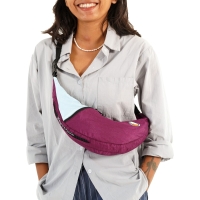 Ticket to the Moon Upcycled Sling Bag Plum / Cloud