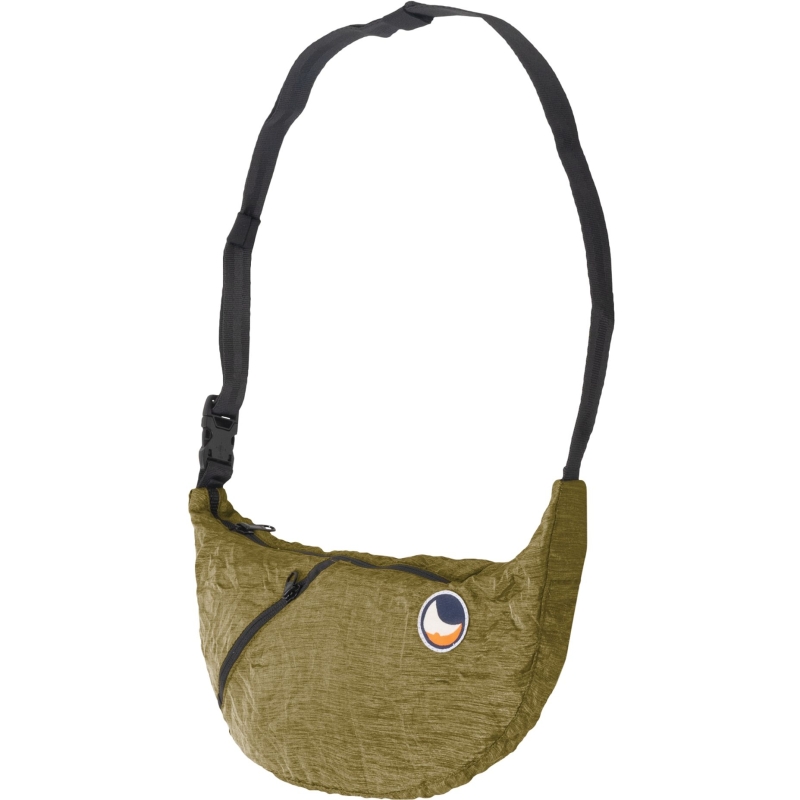 Ticket to the Moon Upcycled Sling Bag Olive Brown