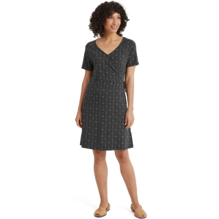 Sherpa Neha Faux Wrap Dress Women's Black Sublime