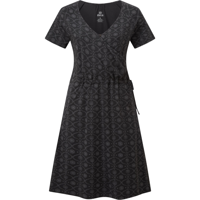 Sherpa Neha Faux Wrap Dress Women's Black Sublime