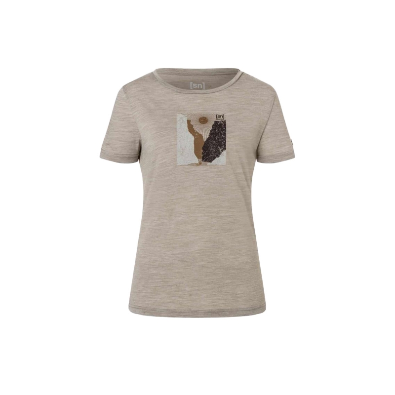 Super Natural Rio Grande Tee Women's Vintage Khaki Melange/Various