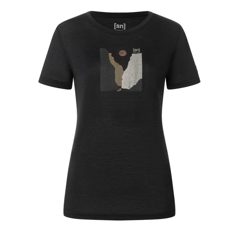 Super Natural Rio Grande Tee Women's Jet Black/Various