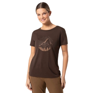 Super Natural Mountain Mandala Tree Women's Chocolate Bean/Copper
