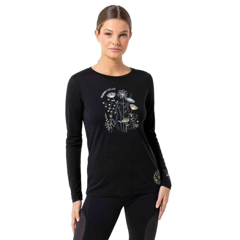 Super Natural Hodgepodge LS Women's Jet Black/Various