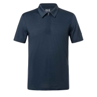 Super Natural Zip Polo Blueberry