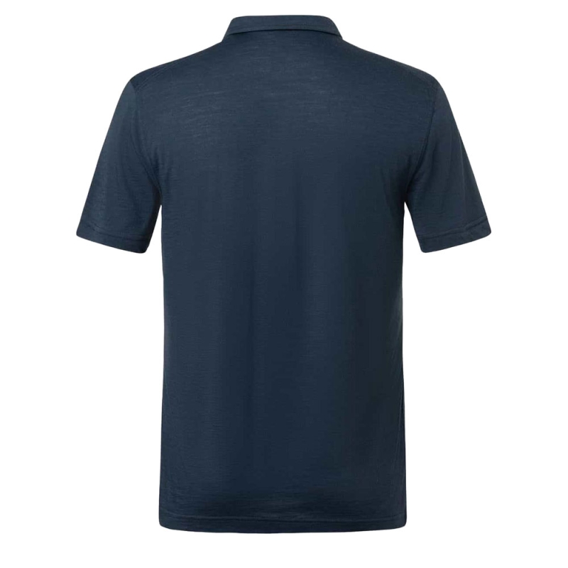 Super Natural Zip Polo Blueberry
