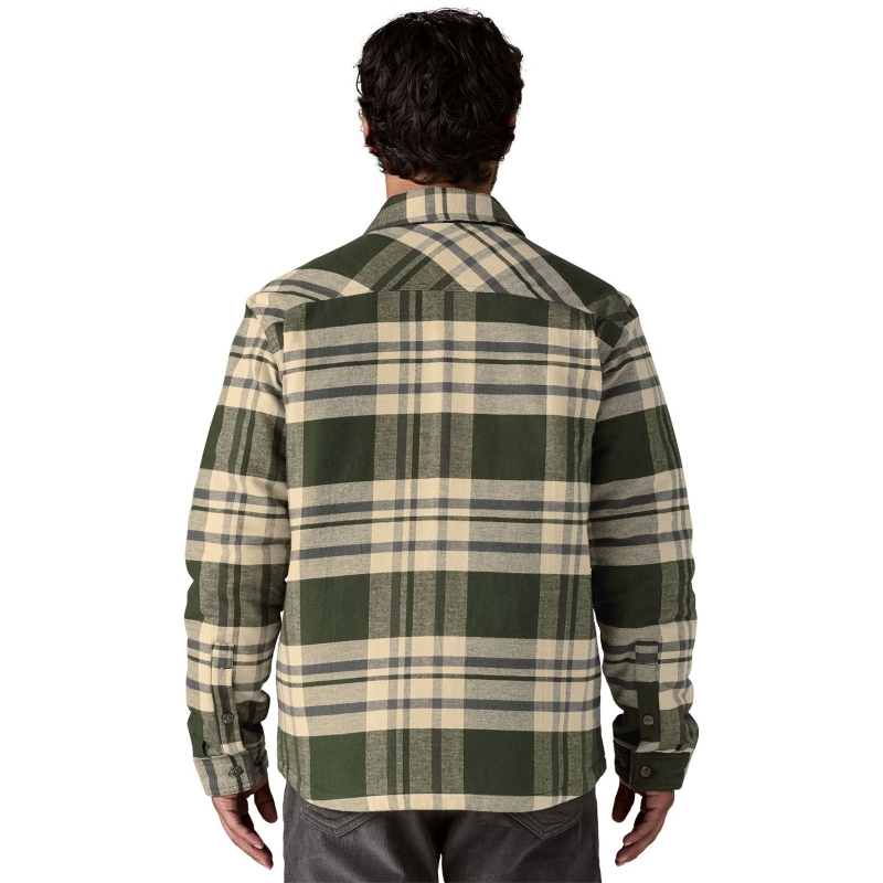 Patagonia LW Insulated Fjord Flannel Shirt Ashore: Old Growth Green