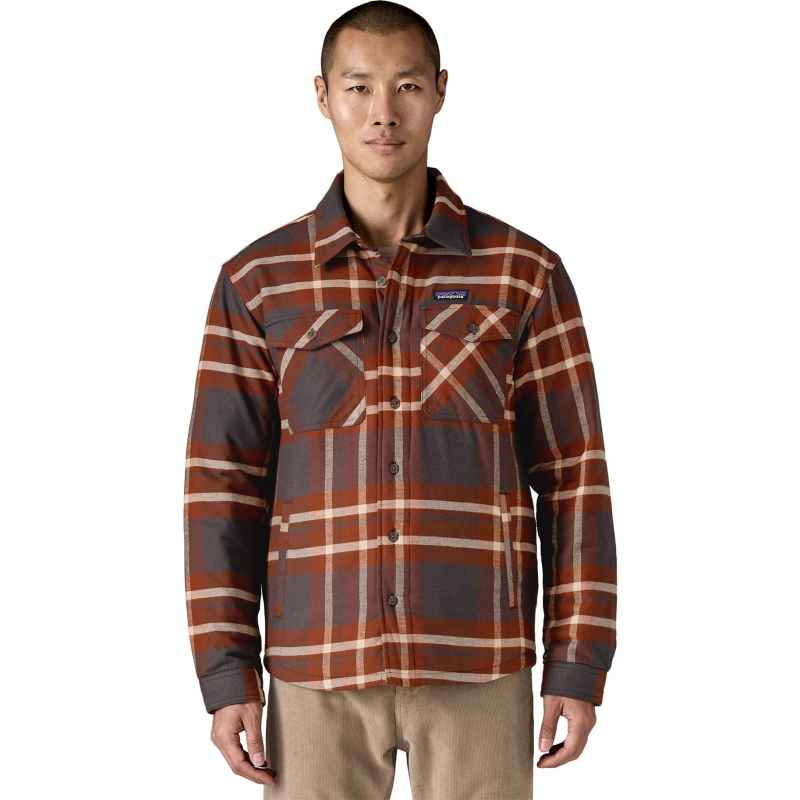 Patagonia LW Insulated Fjord Flannel Shirt Ashore: Ink Black