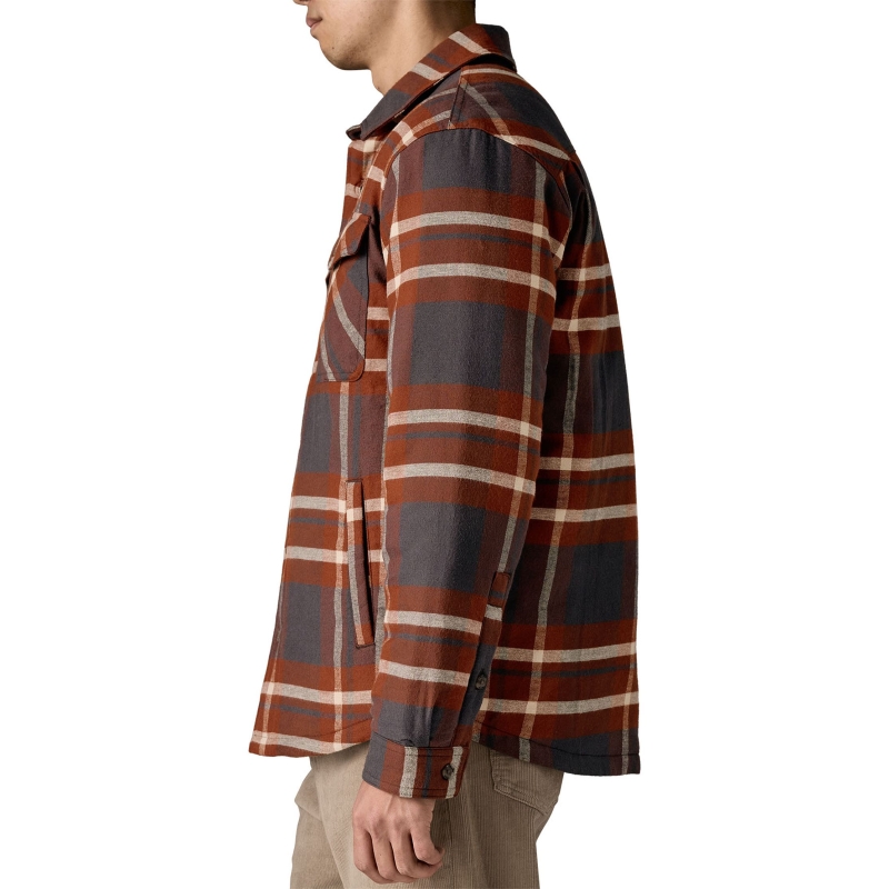 Patagonia LW Insulated Fjord Flannel Shirt Ashore: Ink Black