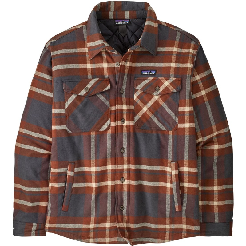 Patagonia LW Insulated Fjord Flannel Shirt Ashore: Ink Black