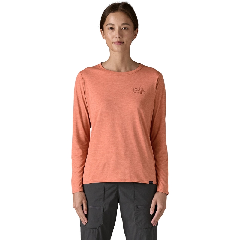 Patagonia L/S Cap Cool Daily Graphic Shirt Women's Strataspire: Moment Pink X-Dye
