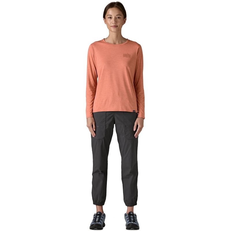 Patagonia L/S Cap Cool Daily Graphic Shirt Women's Strataspire: Moment Pink X-Dye