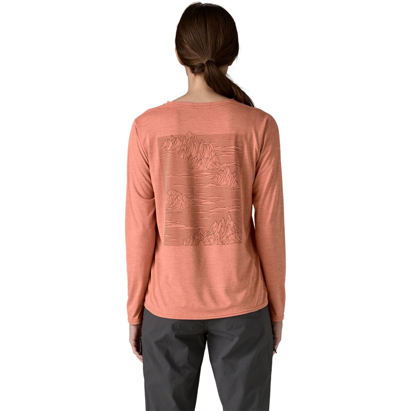 Patagonia L/S Cap Cool Daily Graphic Shirt Women's Strataspire: Moment Pink X-Dye