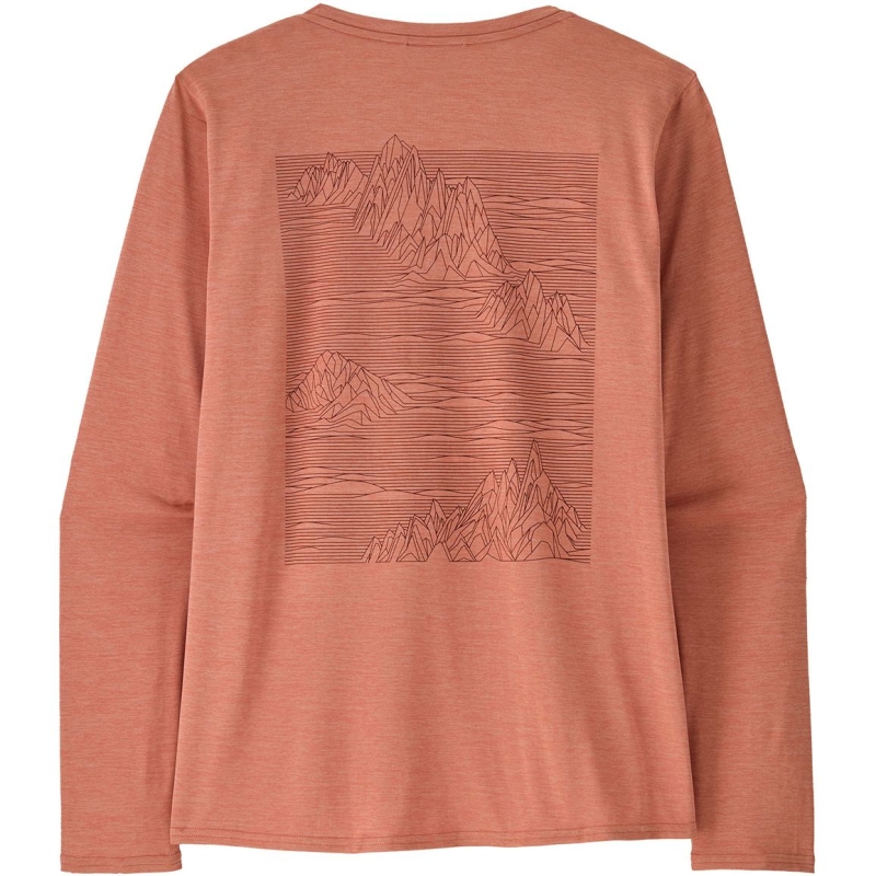 Patagonia L/S Cap Cool Daily Graphic Shirt Women's Strataspire: Moment Pink X-Dye