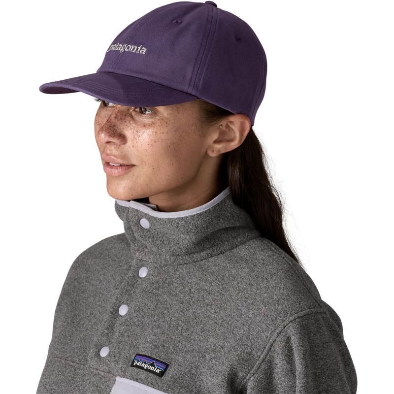 Patagonia Fitz Roy Icon Trad Cap Text Logo: Plummet Purple