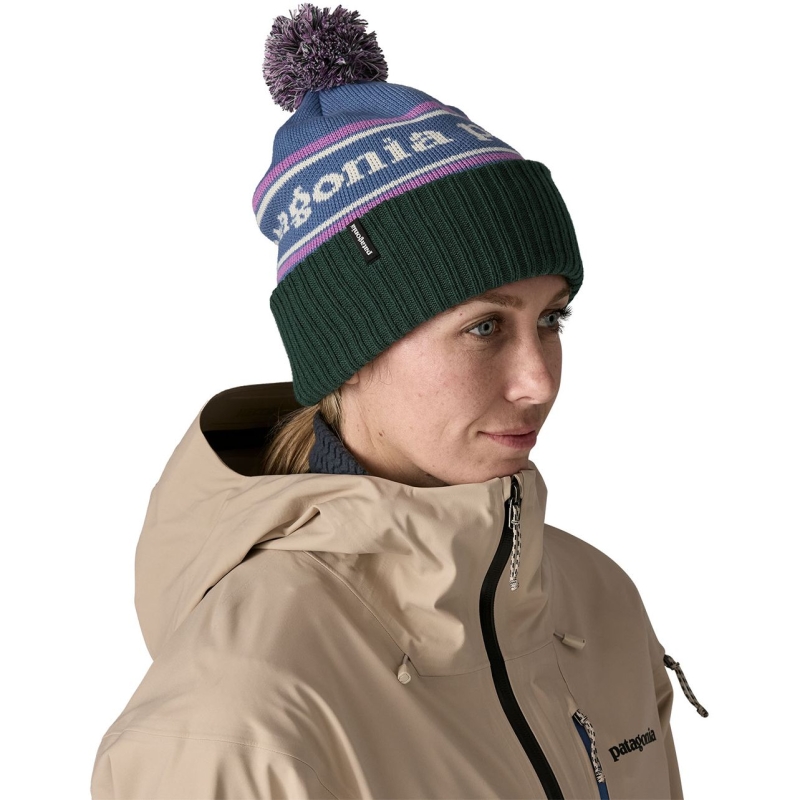 Patagonia Powder Town Beanie Park Stripe: Barnacle Blue