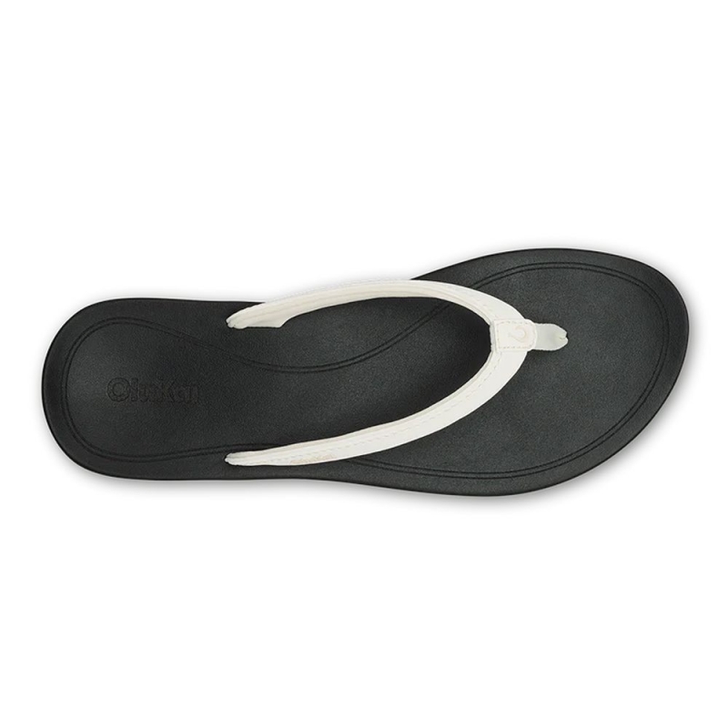 Olukai Uiki Bright White/Lava Rock