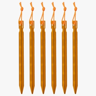 Highlander Arrow Aluminium Pegs 18cm 6-pack Orange