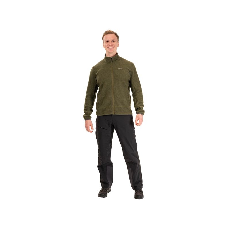 Bergans Rabot Merino Fleece Midlayer Jacket Dark Olive Green